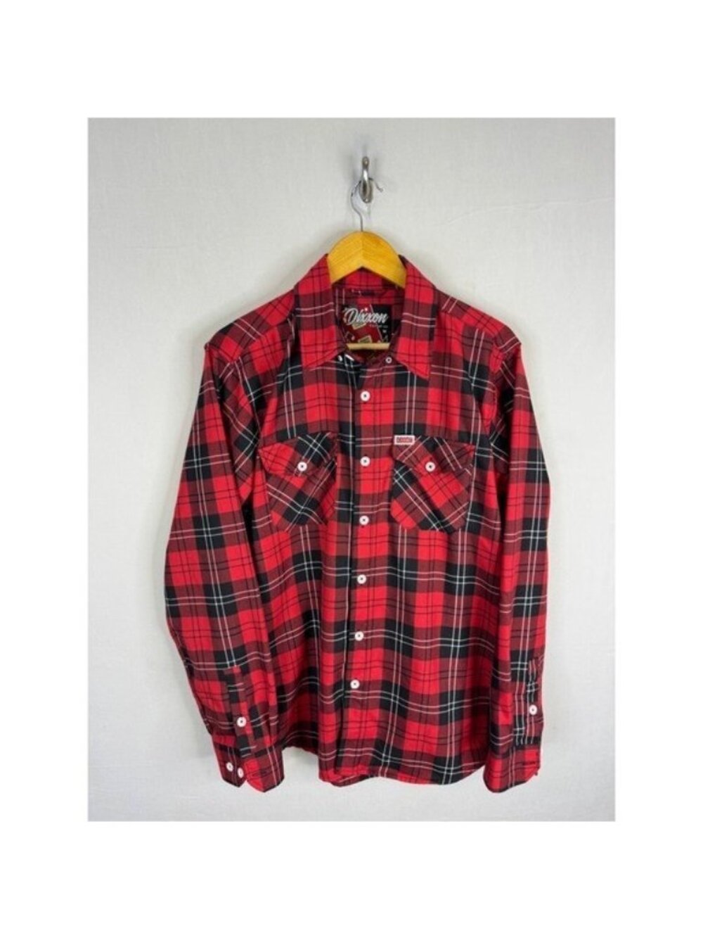 Dixxon Flannel Co The Diddley Red Black Plaid Button Down Shirt Mens Medium